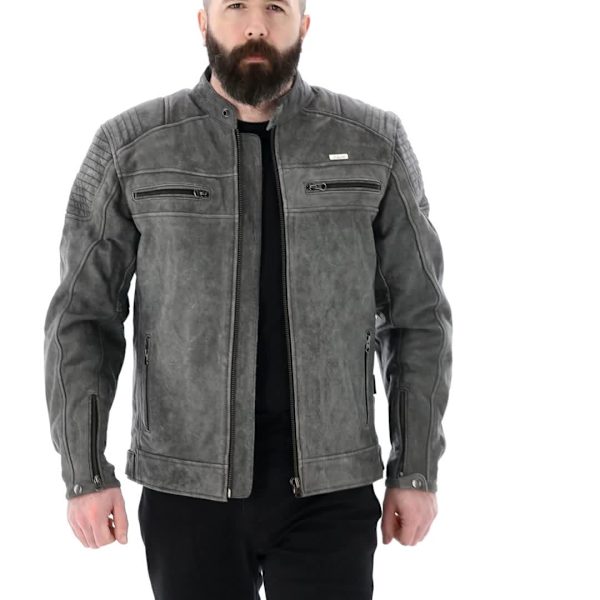 Weise Hobart Leather Jacket - Gunmetal Grey - FREE UK DELIVERY